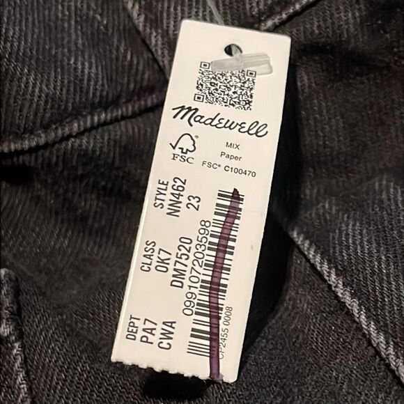Madewell The '90s Straight Utility Jeans in Camplin Wash Size 23 High Rise NWT - Picture 9 of 9